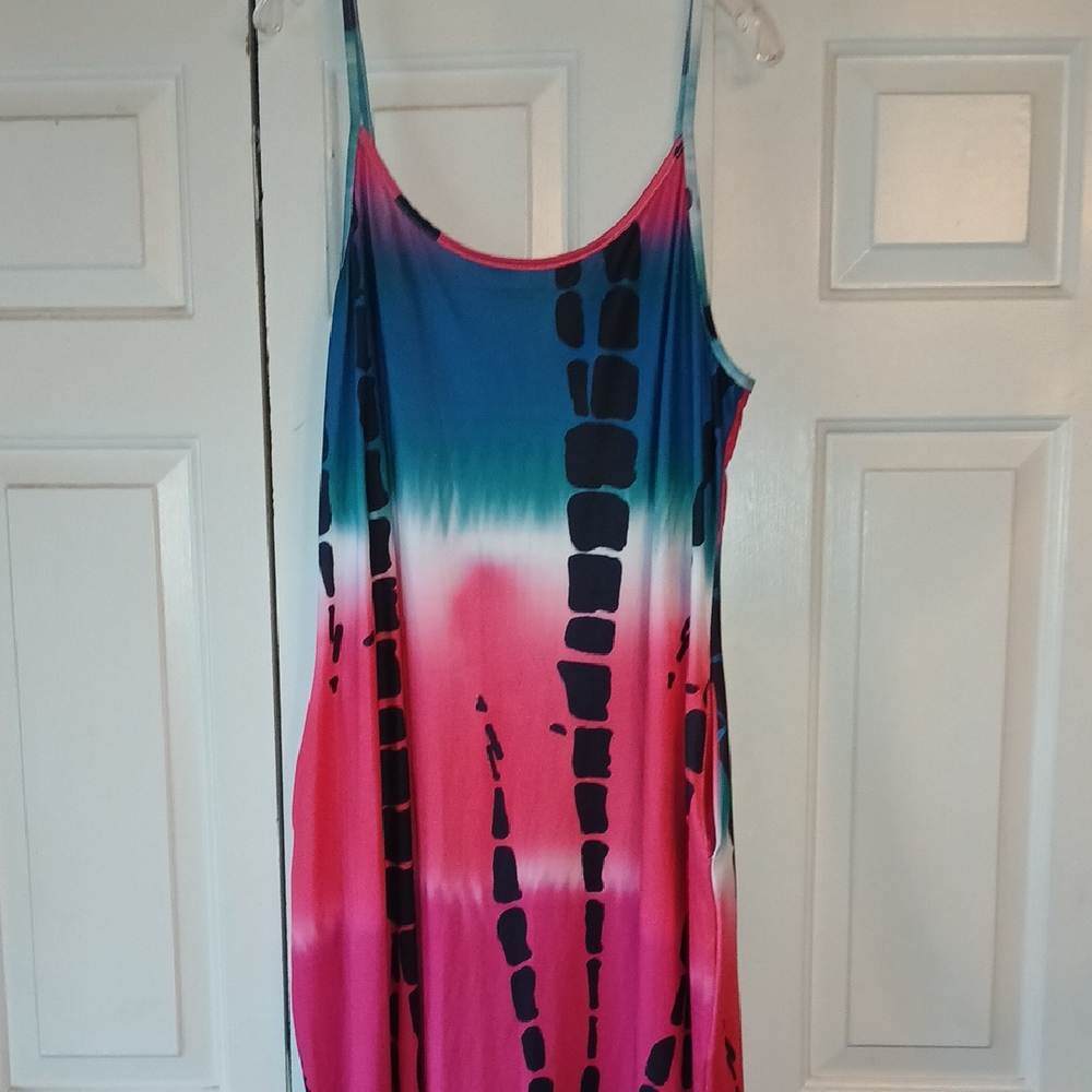 Joress Colorful Maxi Dress With Pockets